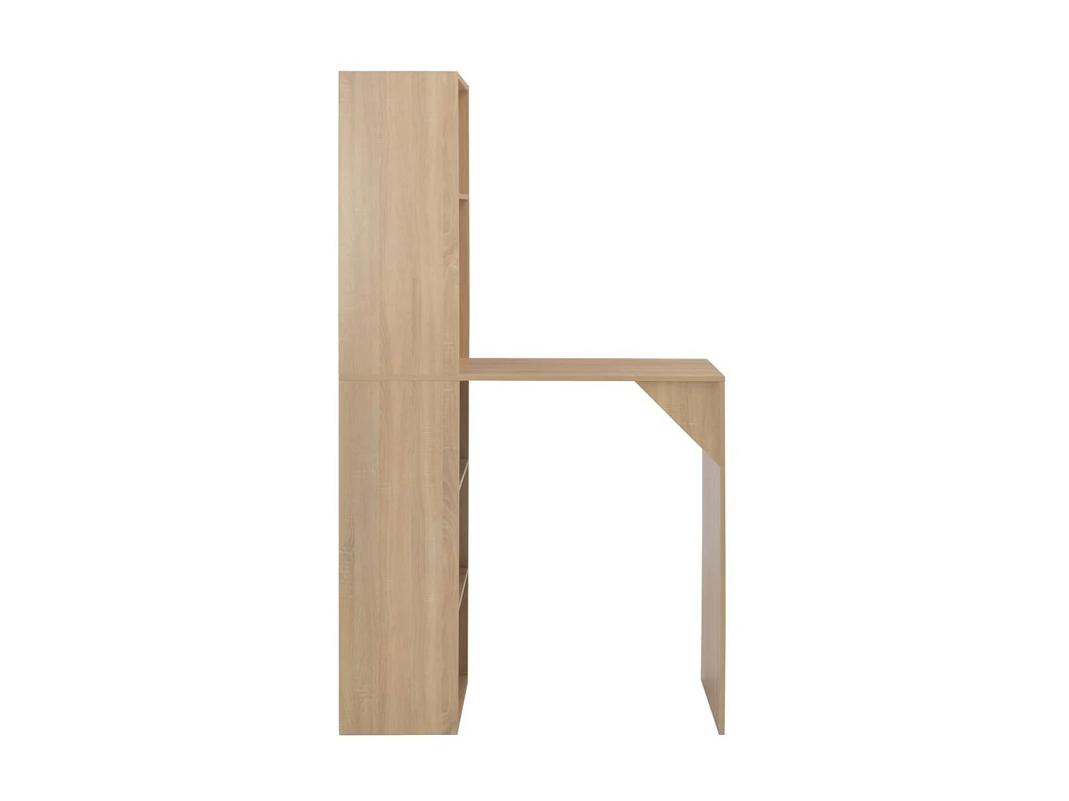 Table de bar avec armoire de rangement bois naturel Klarys