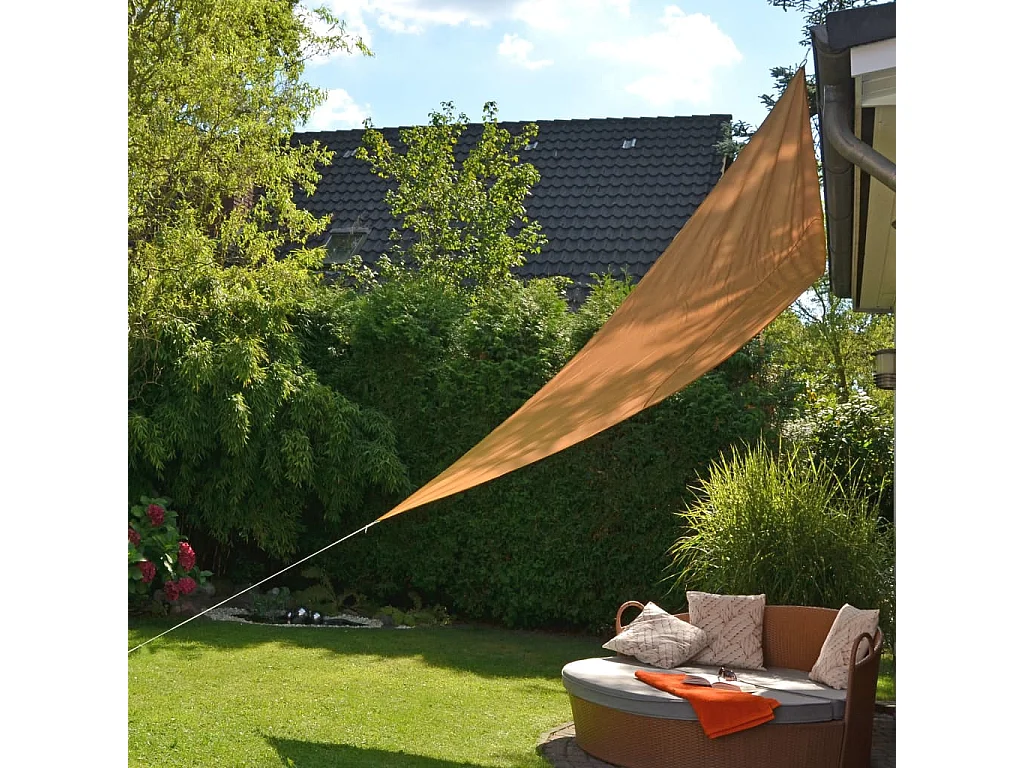HI Voile de parasol triangulaire 3,6 x 3,6 x 3,6 m Beige