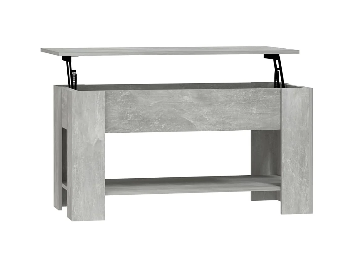 Table basse Gris béton 101x49x52 Bois d'ingénierie