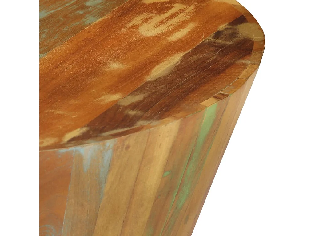 Table basse Ø65x31 Bois de récupération massif