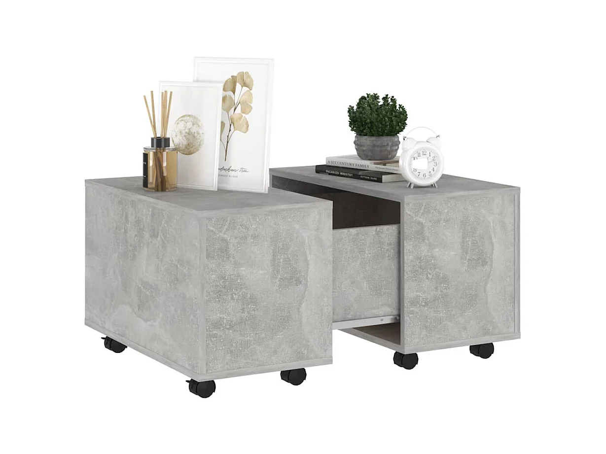 Table basse Gris béton 60x60x38