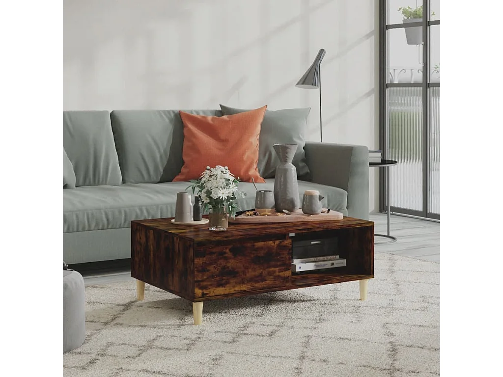 Table basse Chêne fumé 90x60x35