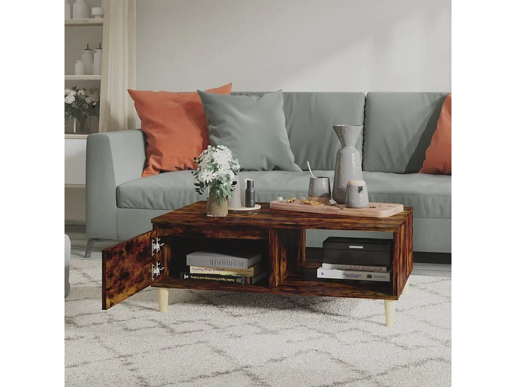 Table basse Chêne fumé 90x60x35