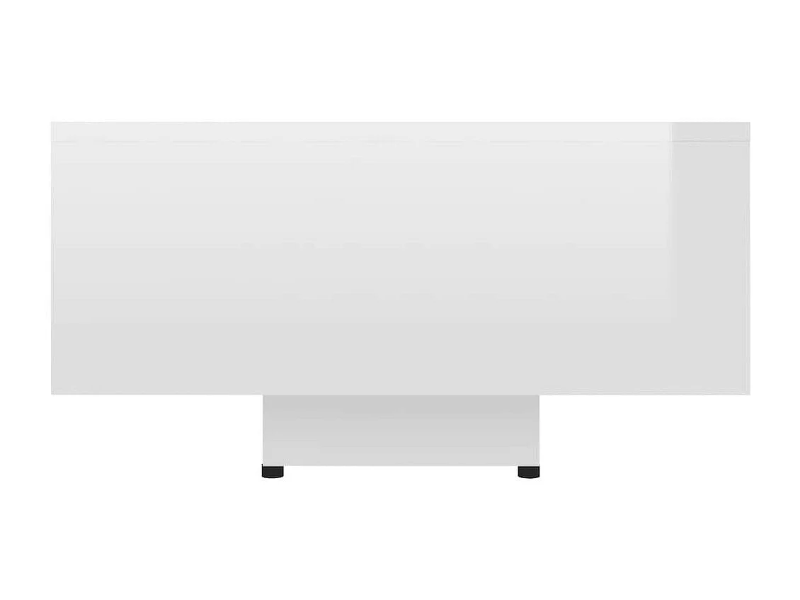 Salontafel 85x55x31 cm spaanplaat hoogglans wit