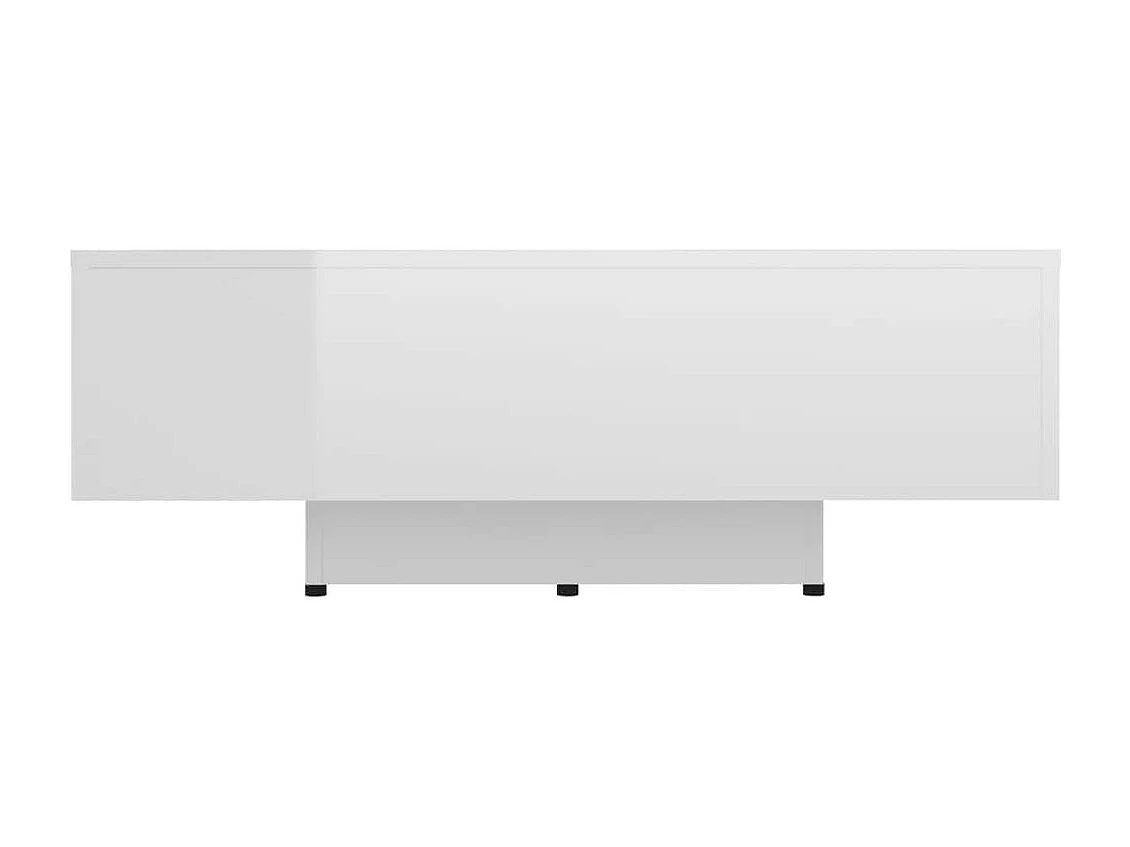 Salontafel 85x55x31 cm spaanplaat hoogglans wit