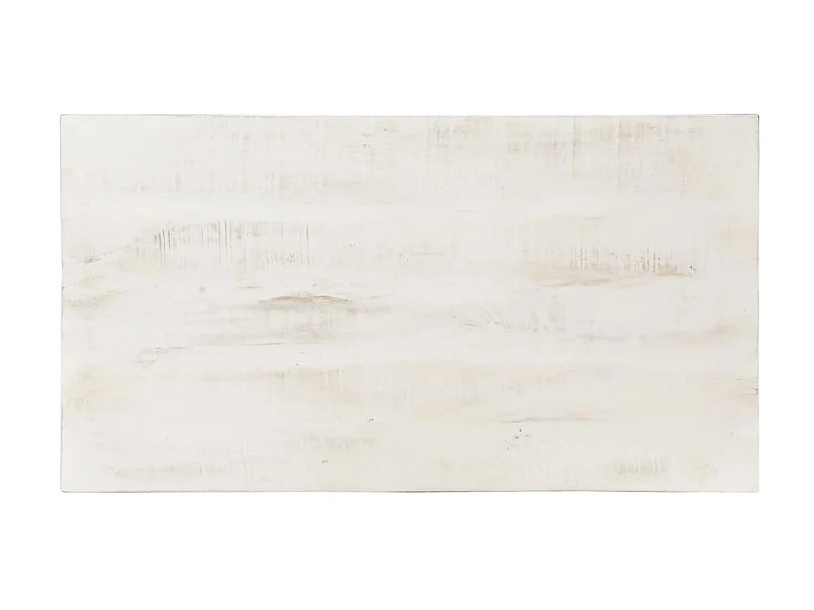 Table basse Blanc 110x60x45 Bois de manguier massif