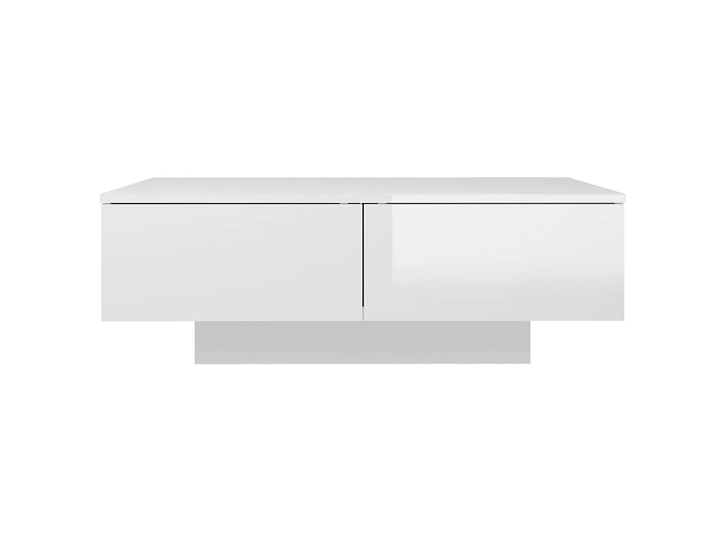 Table basse Blanc brillant 90x60x31 Leva