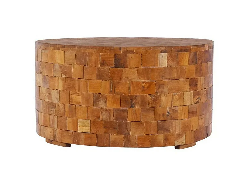 Table basse ronde bois massif clair Mundi D 60cm