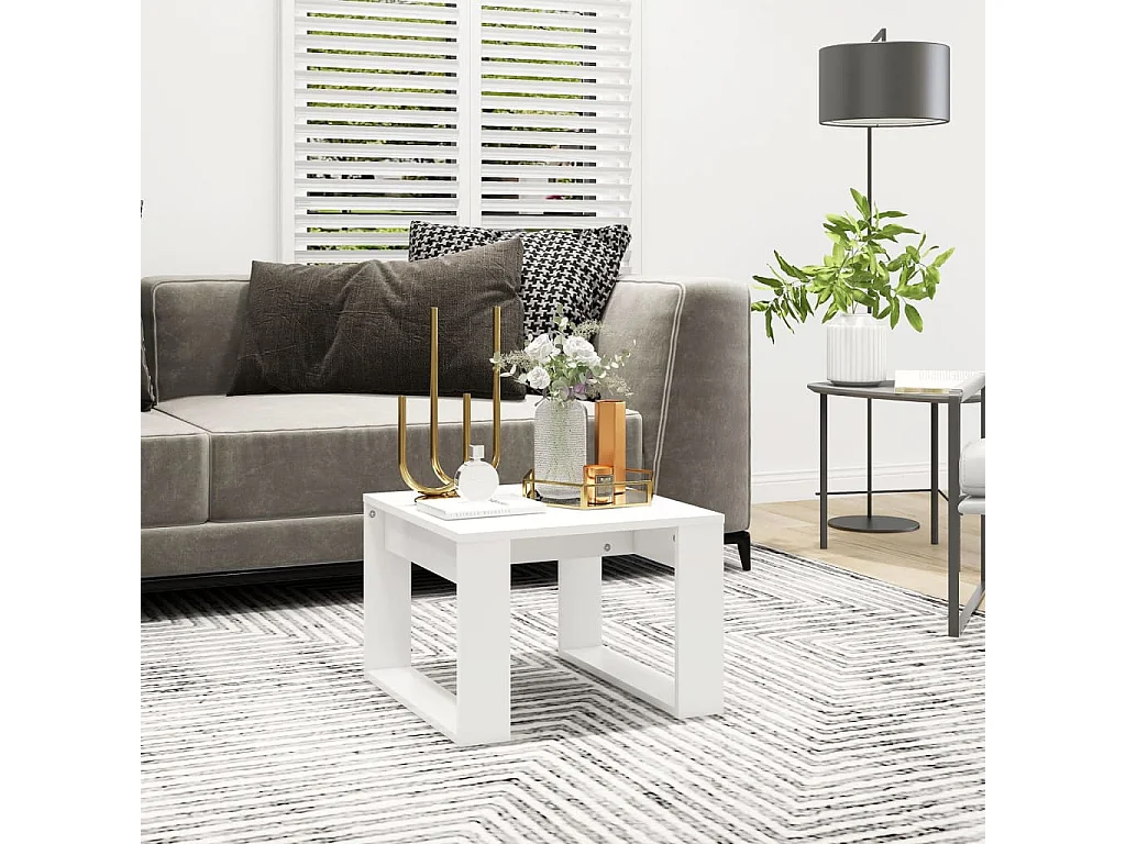 Table d'appoint Blanc 50x50x35