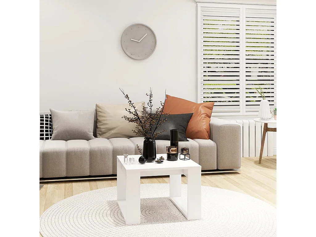 Table d'appoint Blanc 50x50x35