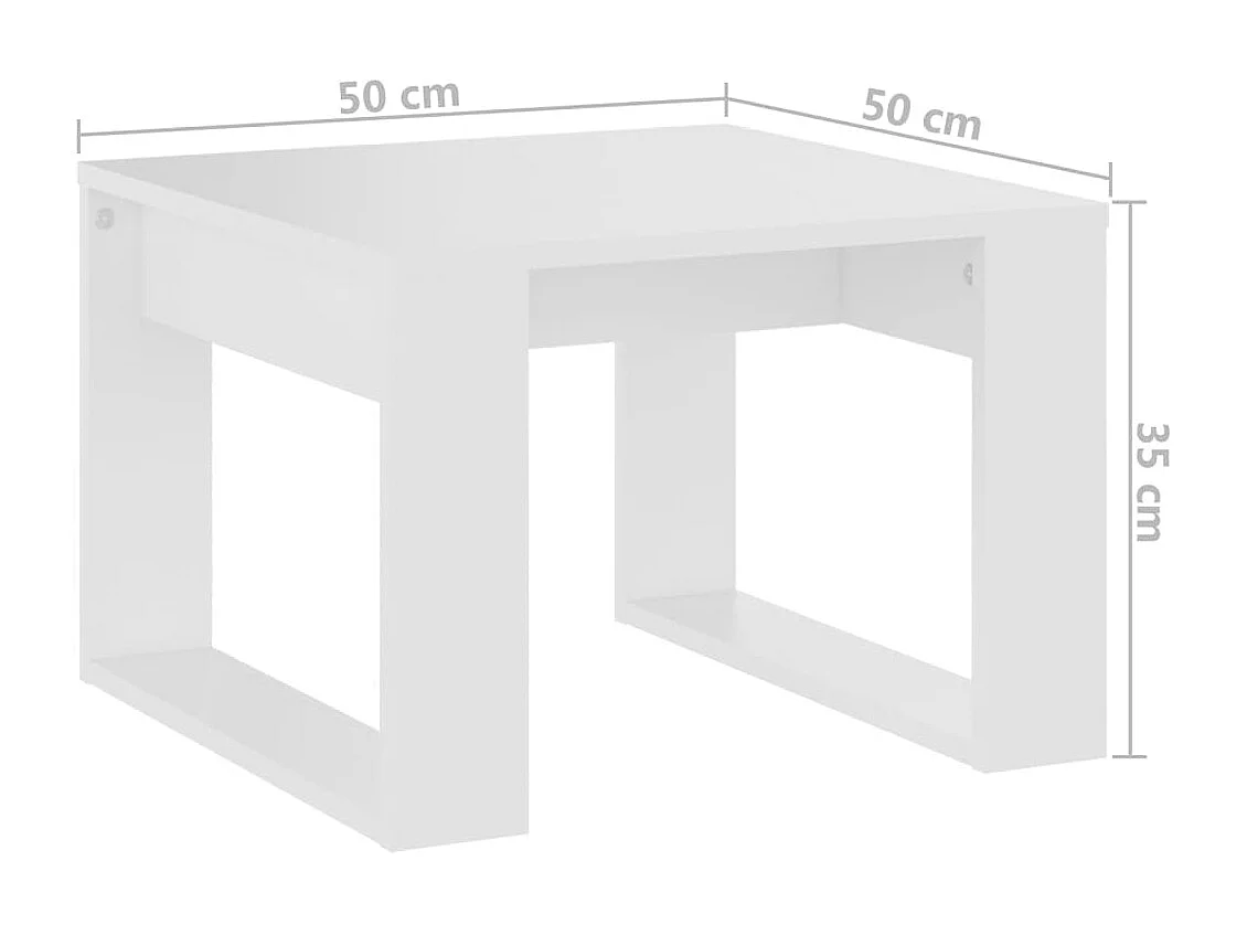 Table d'appoint Blanc 50x50x35