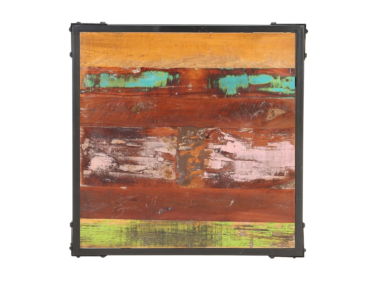 Table basse 60x60x35 Bois de récupération massif 2