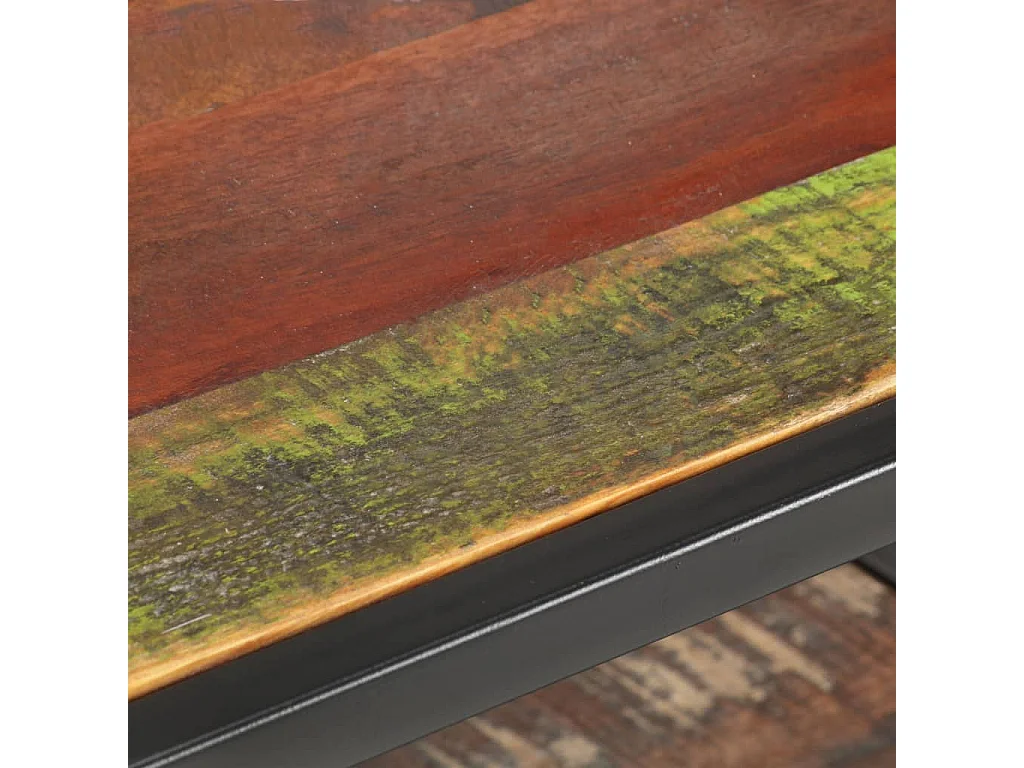 Table basse 60x60x35 Bois de récupération massif 2