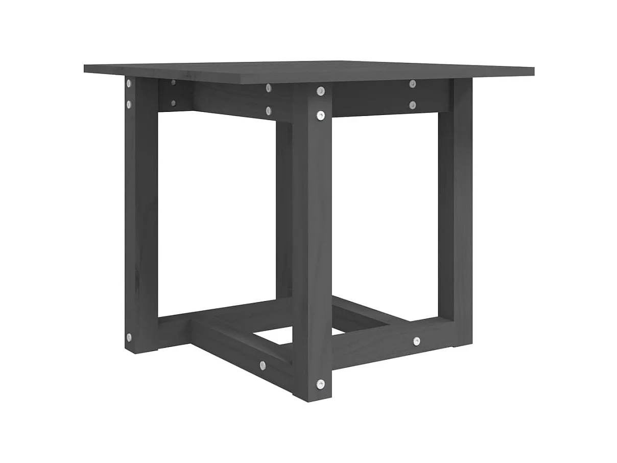 Table basse Gris 50x50x45 Bois massif de pin