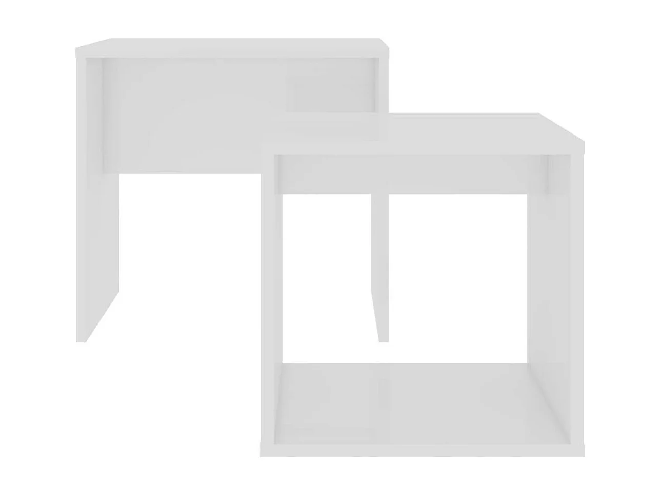 Ensemble de tables basses Blanc 48x30x45