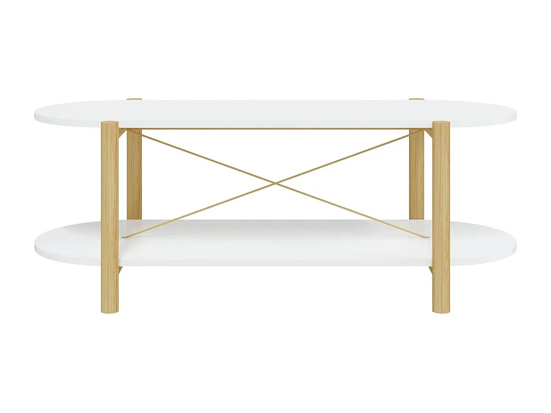 Table basse Blanc 110x48x40 Bois d'ingénierie