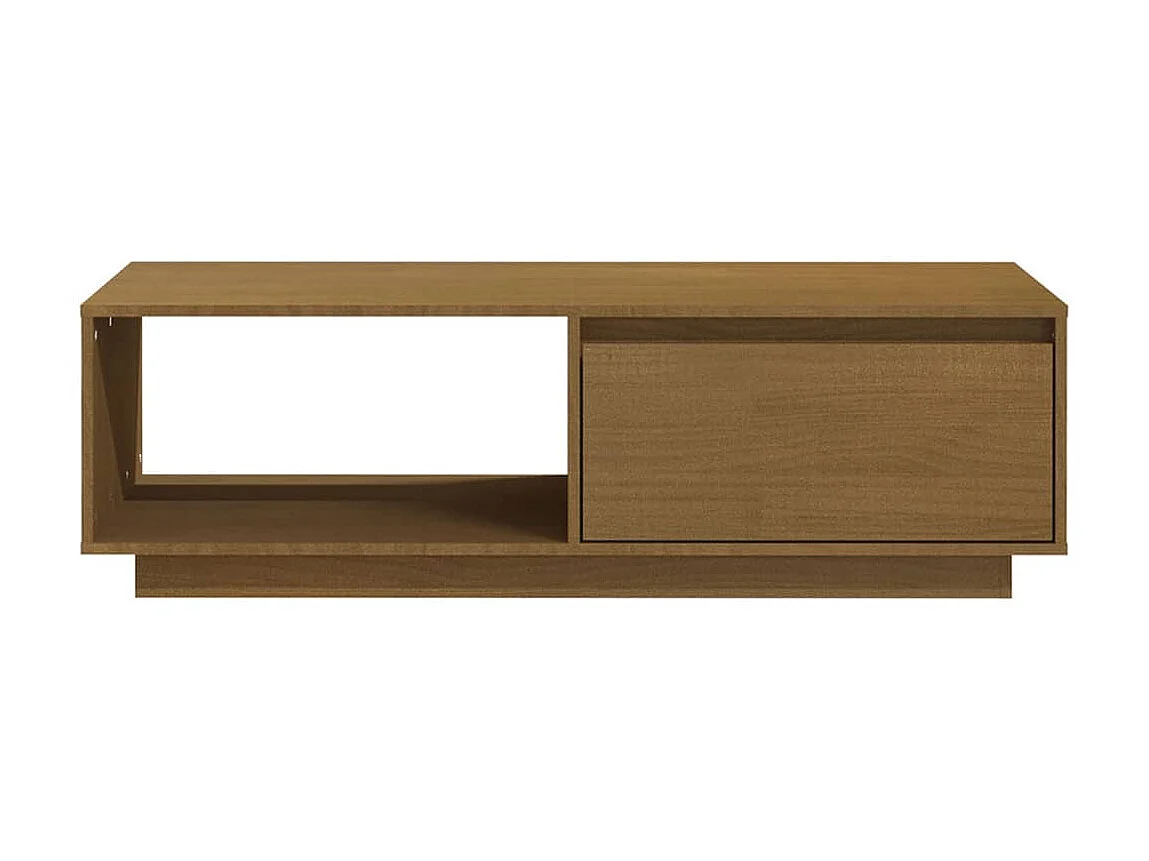 Table basse Marron miel 110x50x33,5 Bois de pin massif