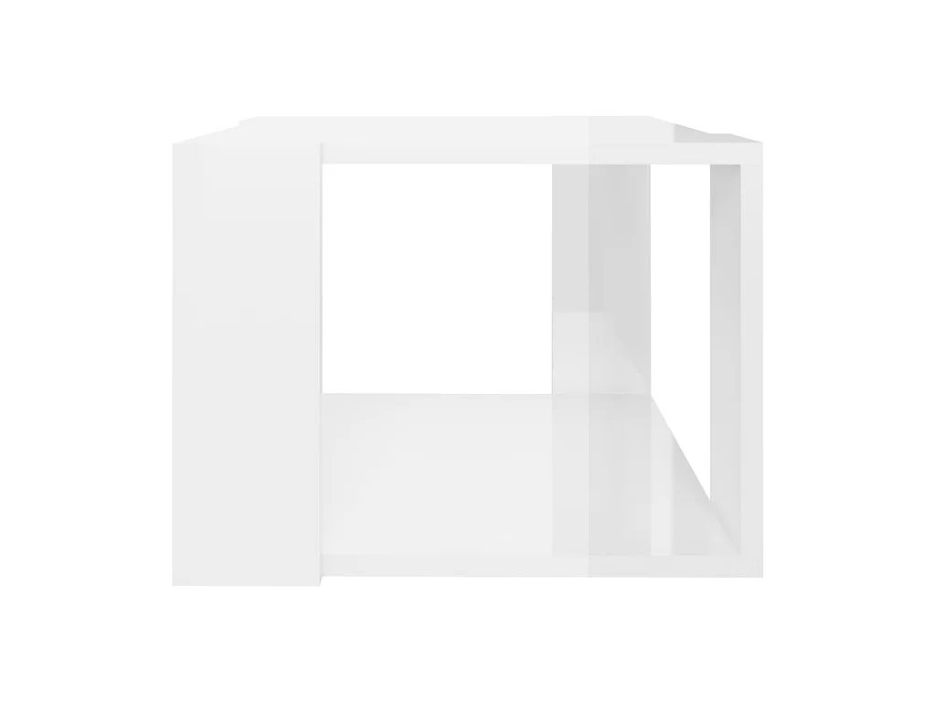 Salontafel 40x40x30 cm bewerkt hout hoogglans wit