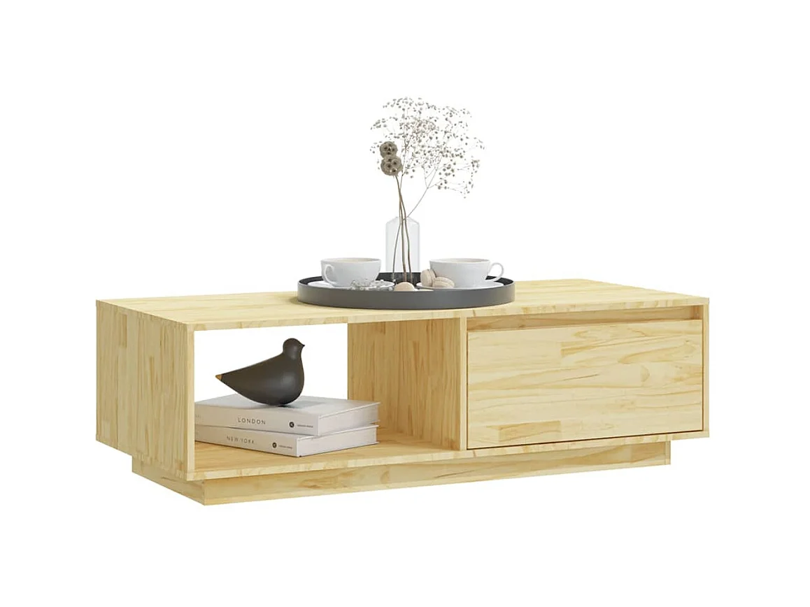 Table basse 110x50x33,5 Bois de pin massif