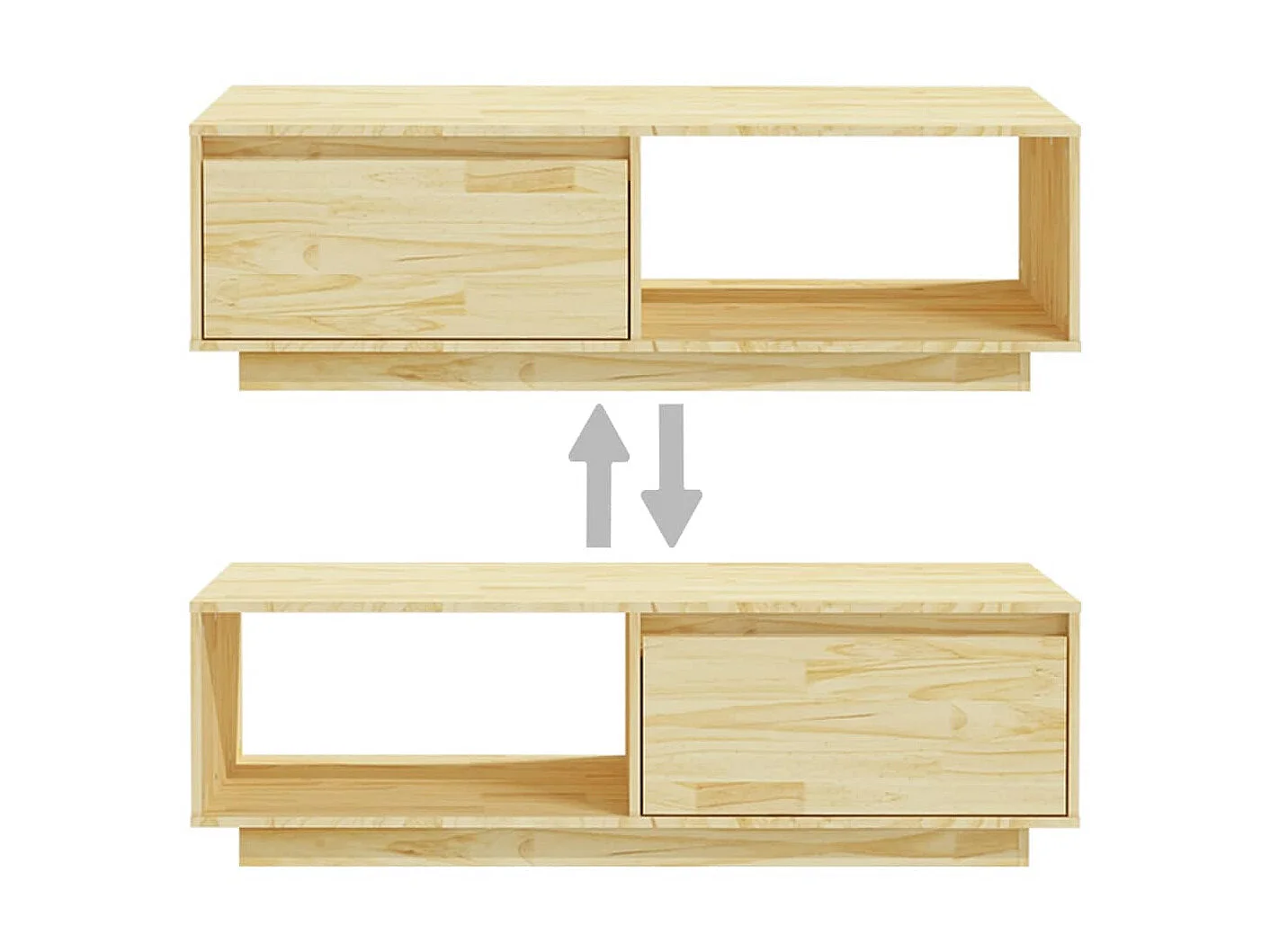 Table basse 110x50x33,5 Bois de pin massif