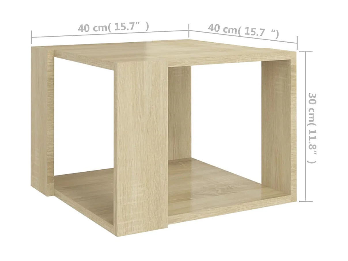 Table basse Chêne sonoma 40x40x30