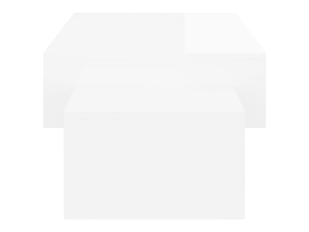 Salontafel 105x55x32 cm spaanplaat hoogglans wit