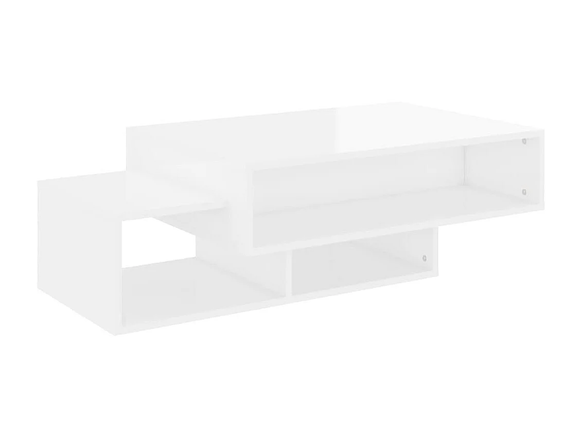 Table basse Blanc brillant 105x55x32