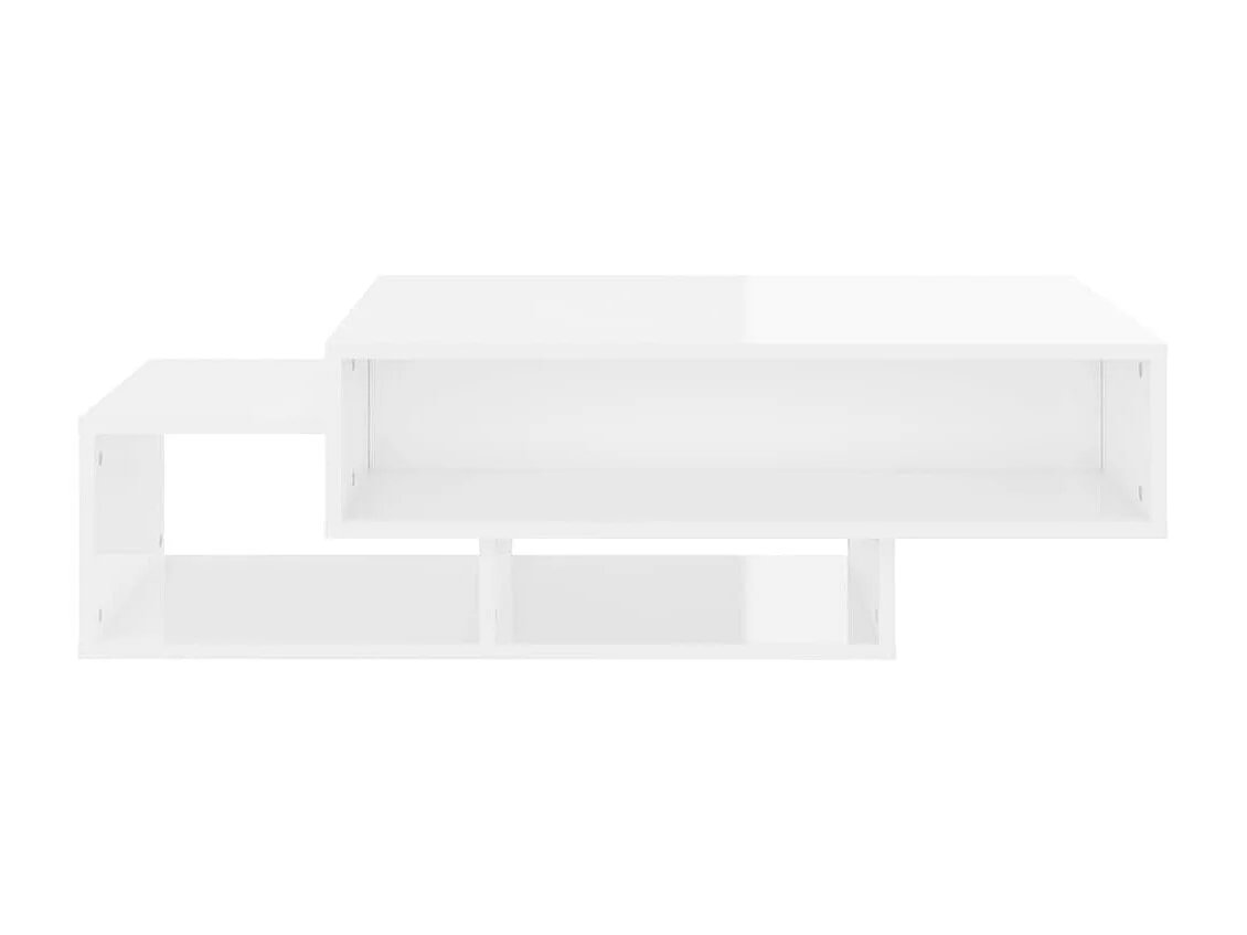 Table basse Blanc brillant 105x55x32