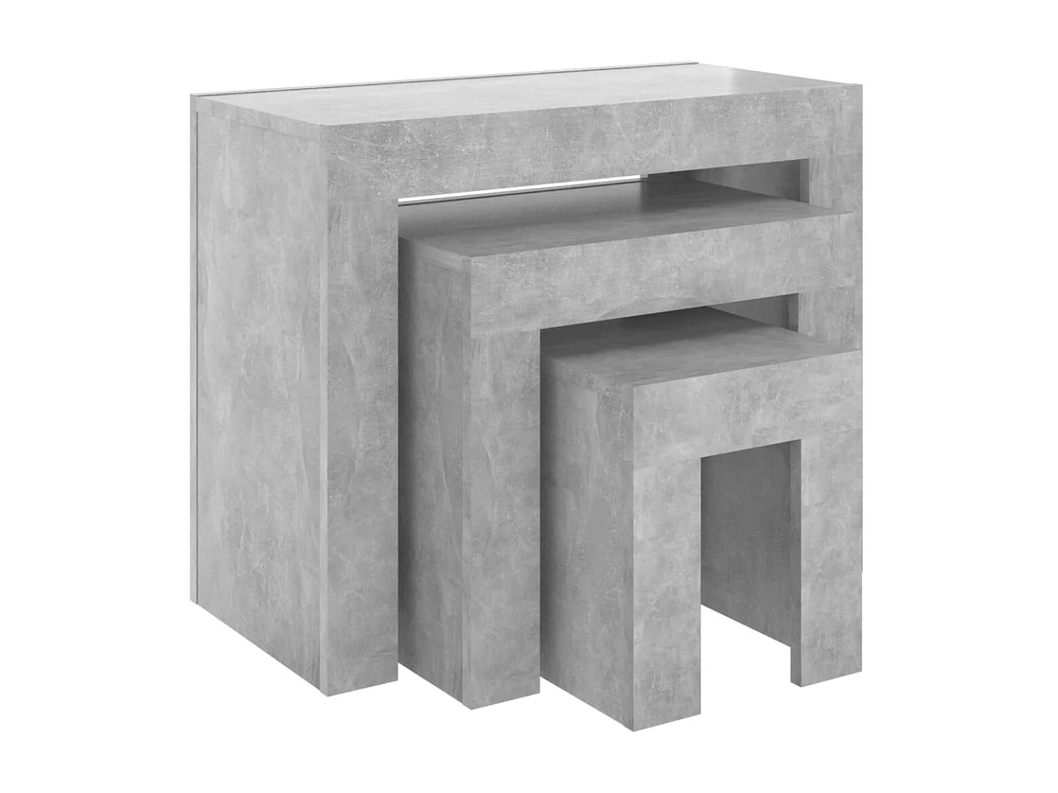 Tables basses gigognes 3 pcs Gris béton
