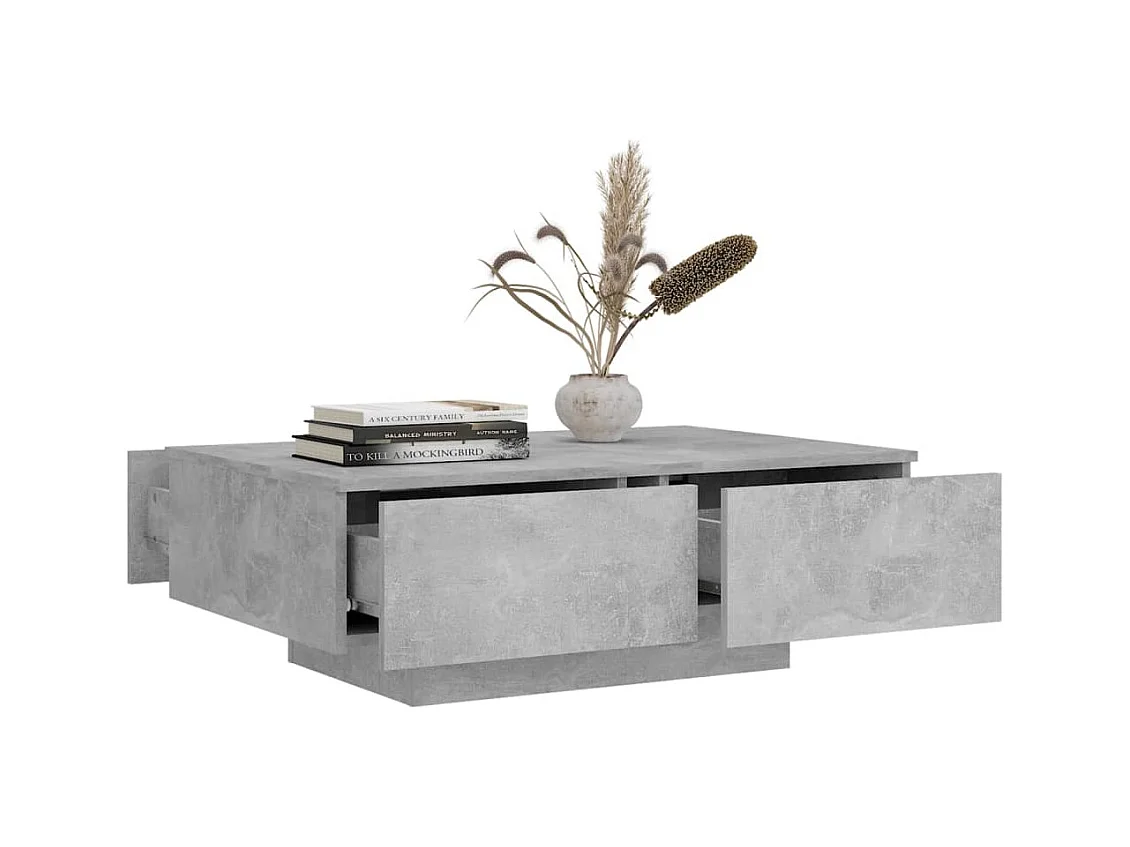 Table basse Gris béton 90x60x31