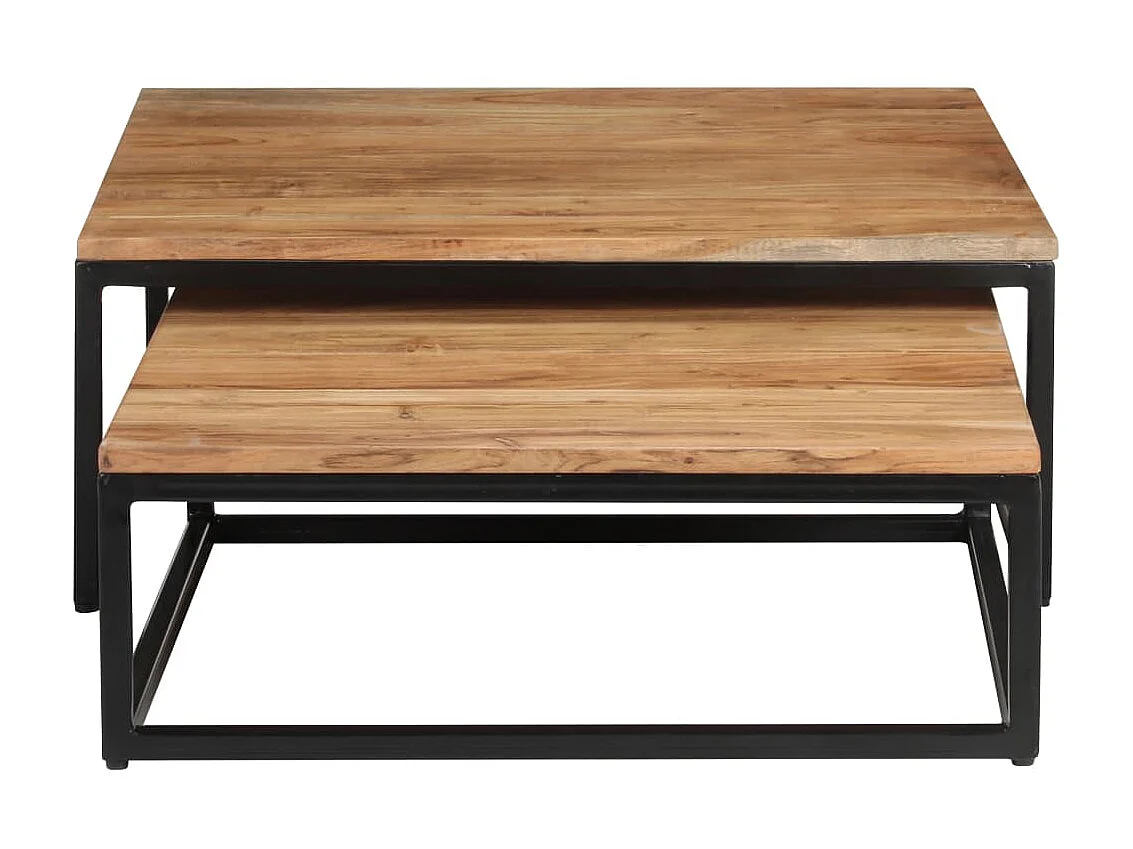 Tables basses gigognes 2 pcs Bois d'acacia massif