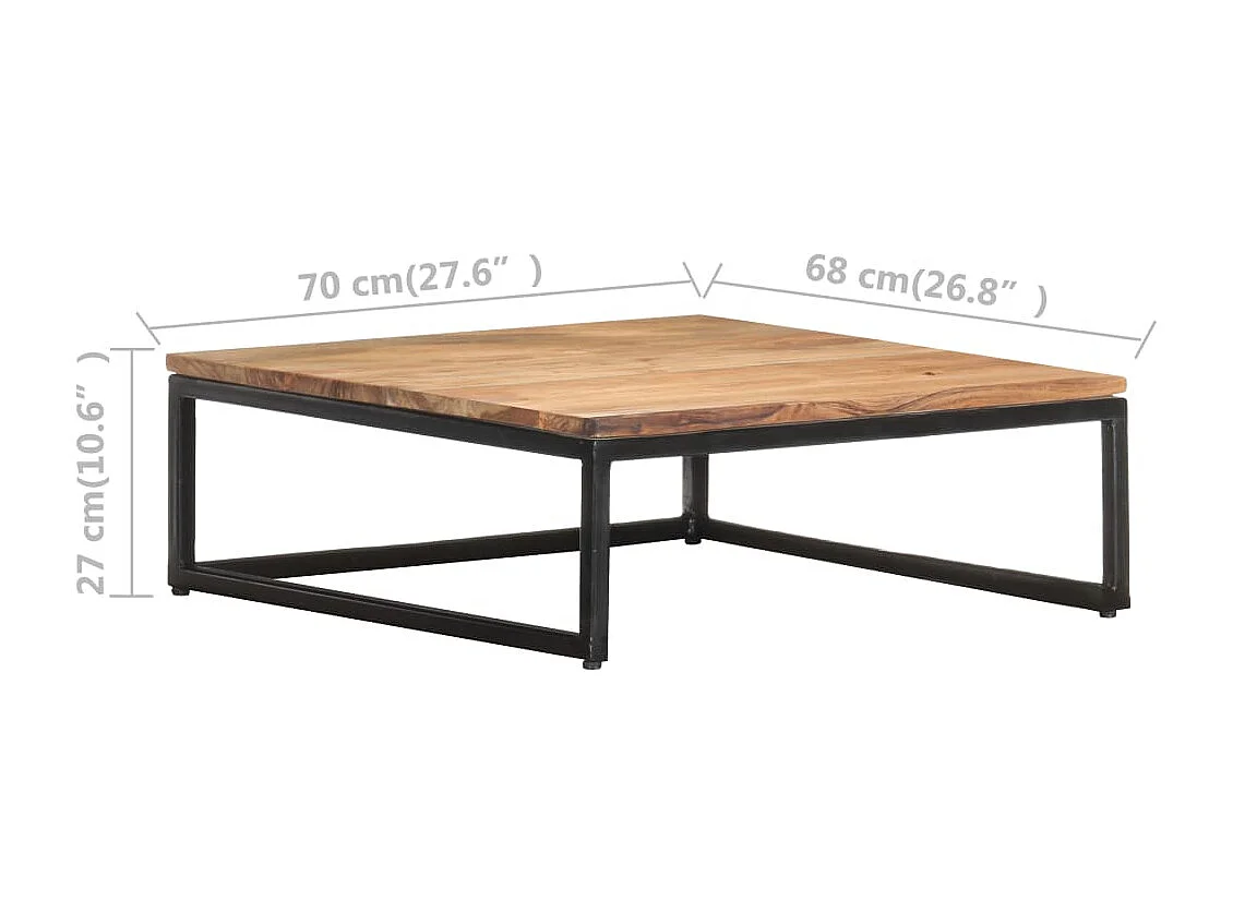 Tables basses gigognes 2 pcs Bois d'acacia massif