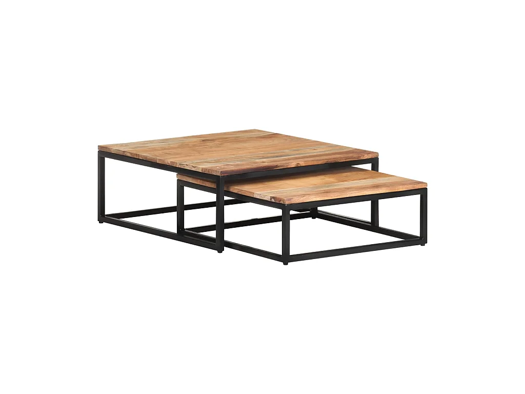 Tables basses gigognes 2 pcs Bois d'acacia massif