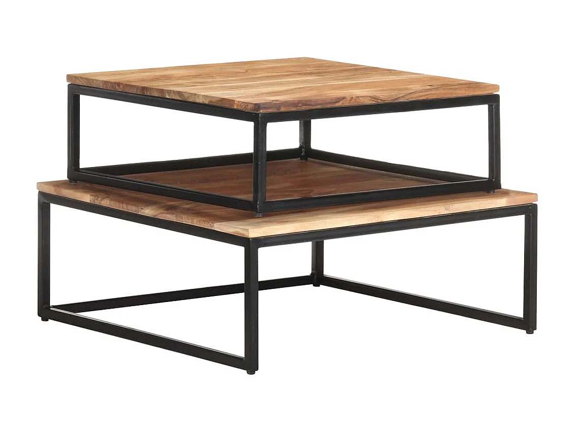 Tables basses gigognes 2 pcs Bois d'acacia massif