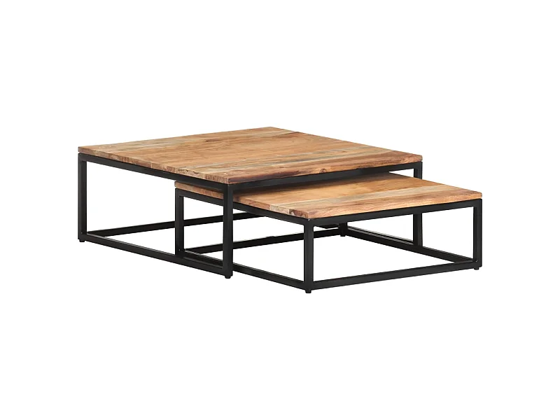 Tables basses gigognes 2 pcs Bois d'acacia massif