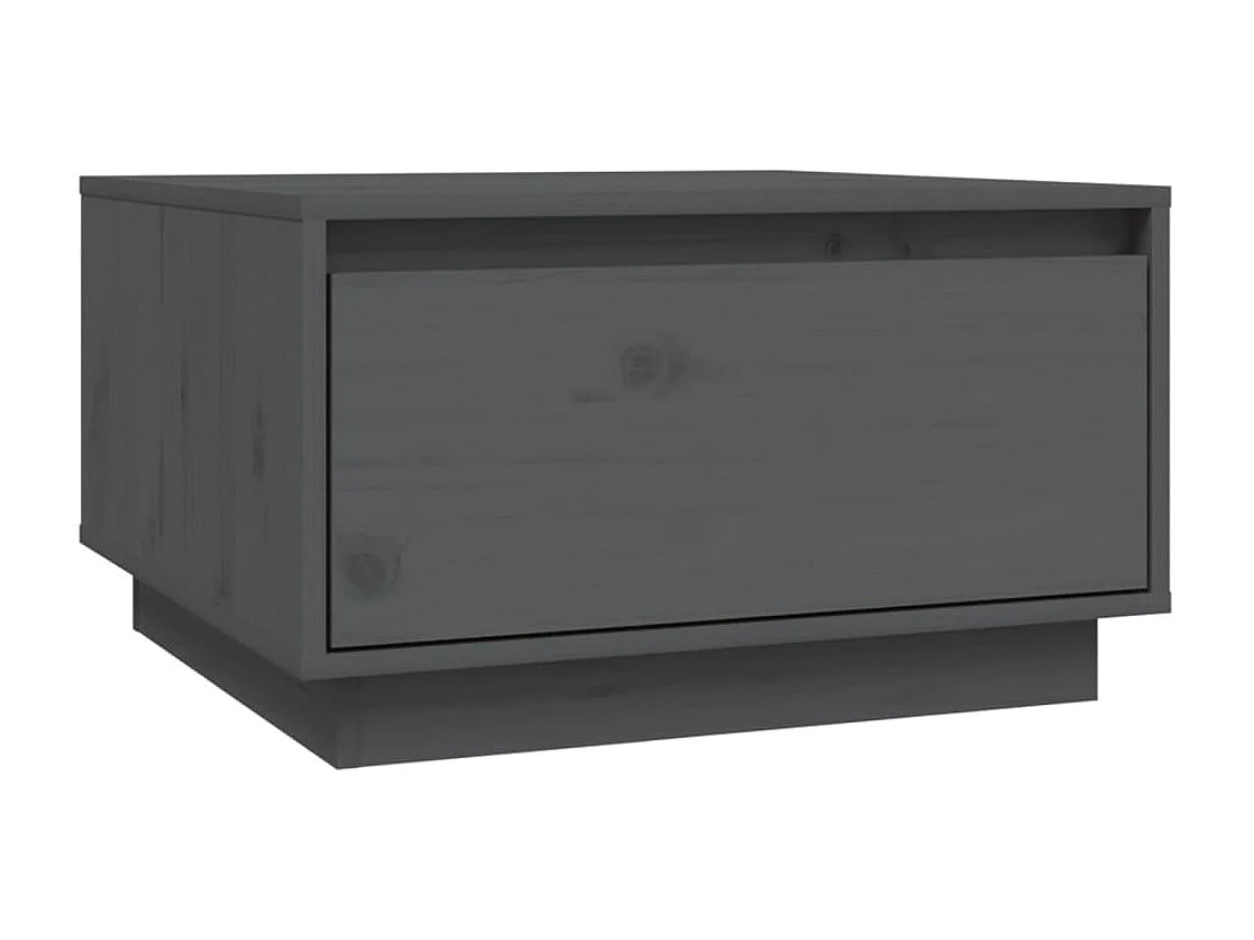 Table basse Gris 55x56x32 Bois massif de pin