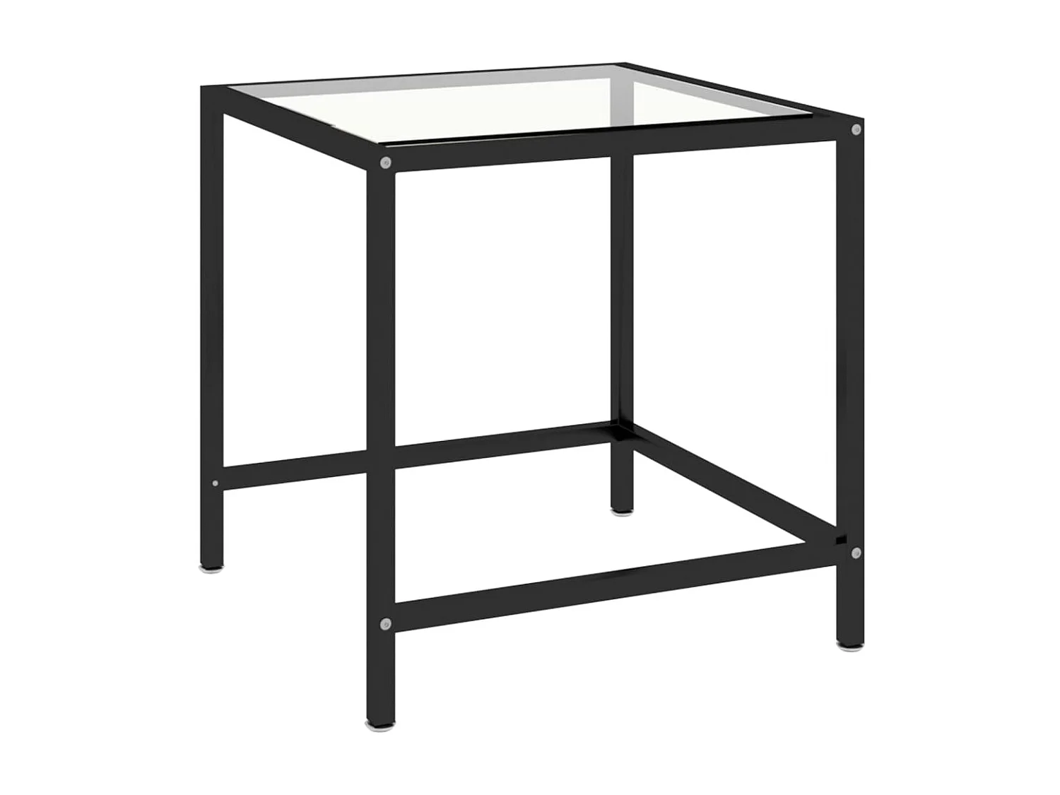 Tables à thé 2 pcs Verre trempé Noir