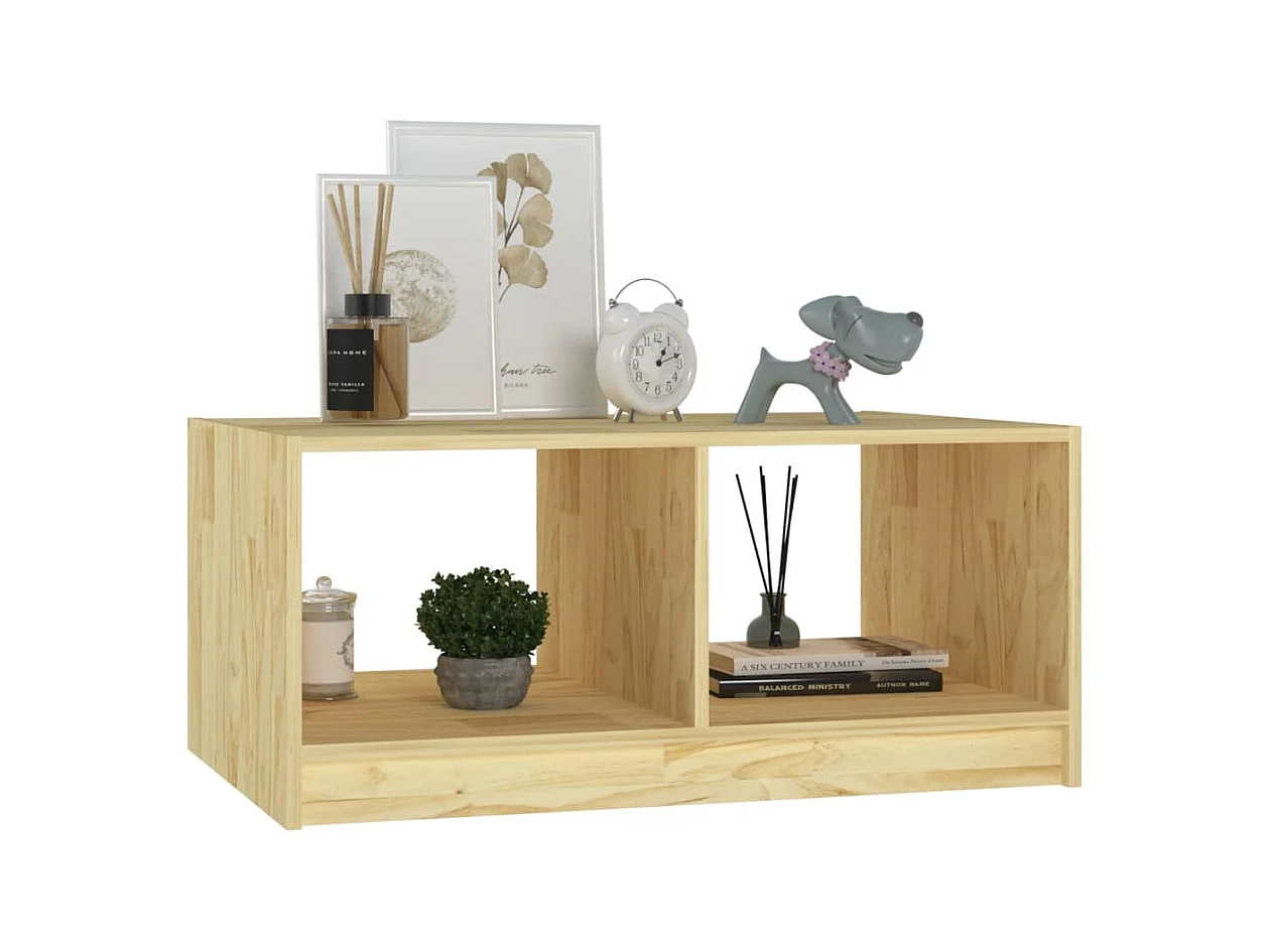 Table basse 75x50x33,5 Bois de pin massif