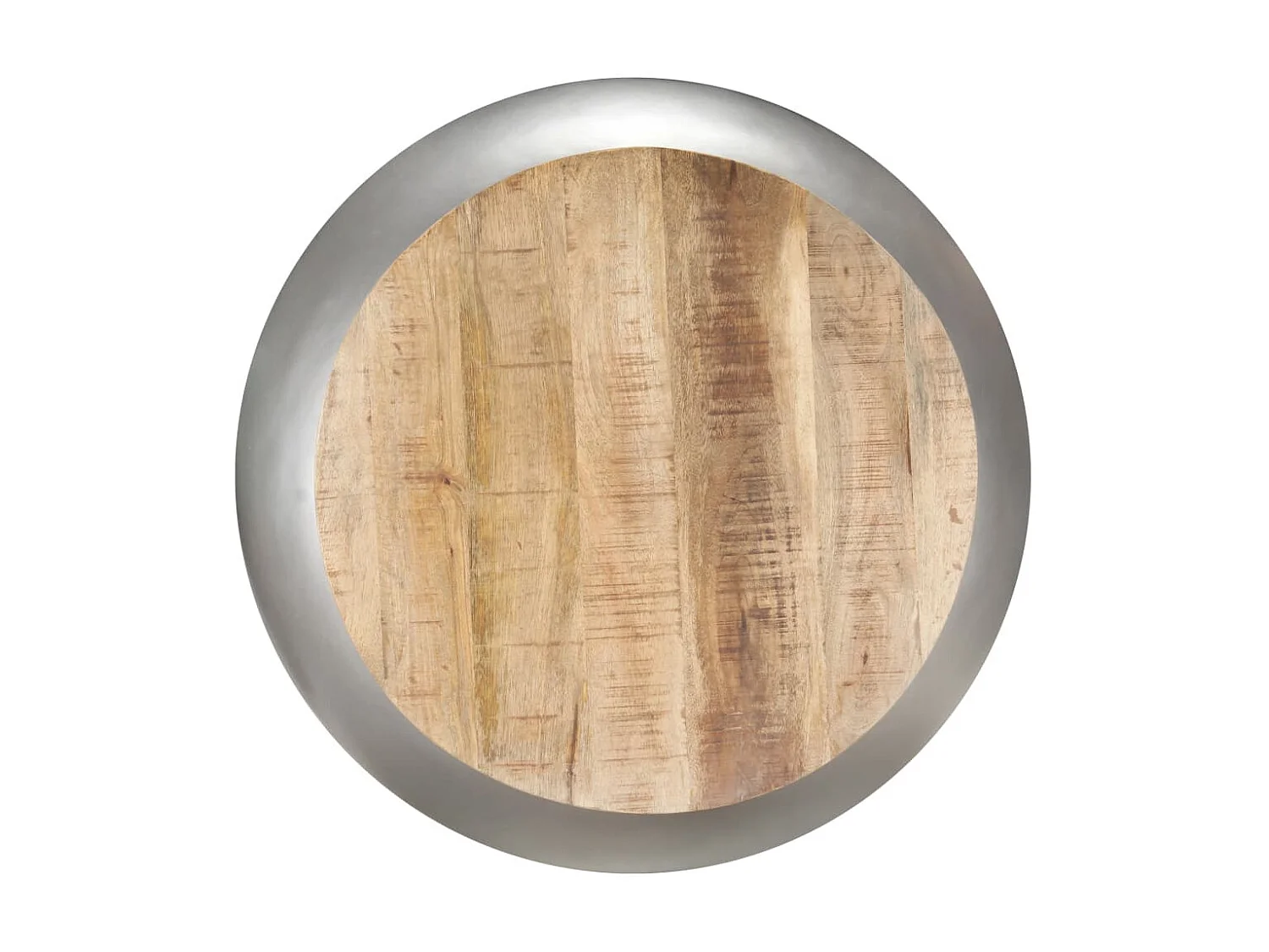 Table basse Gris 68x68x30 Bois de manguier solide