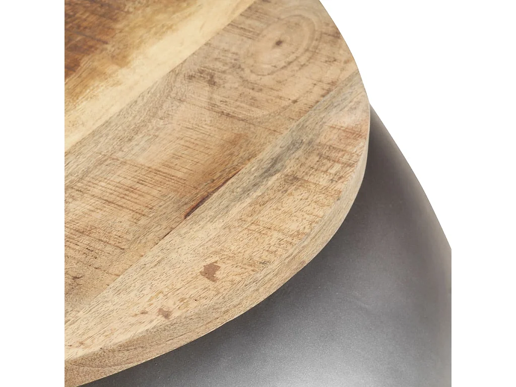 Table basse Gris 68x68x30 Bois de manguier solide