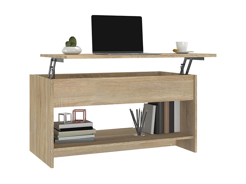 Table basse Chêne sonoma 102x50x52,5 Bois d'ingénierie