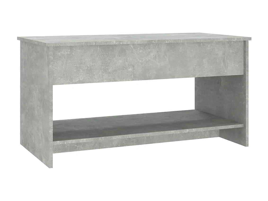 Table basse Gris béton 102x50x52,5 Bois d'ingénierie