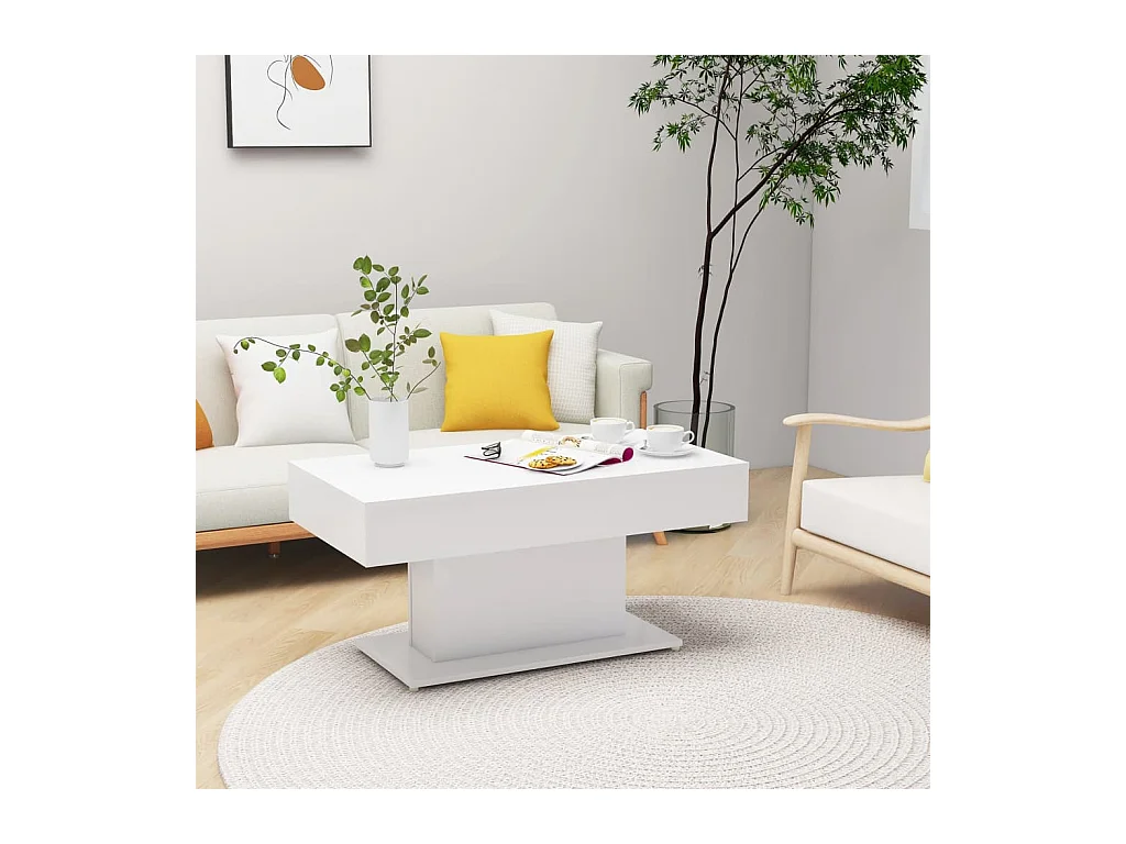 Table basse Blanc 96x50x45