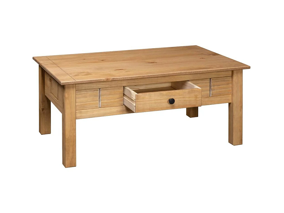 Table basse 100x60x45 Pin massif Assortiment Panama