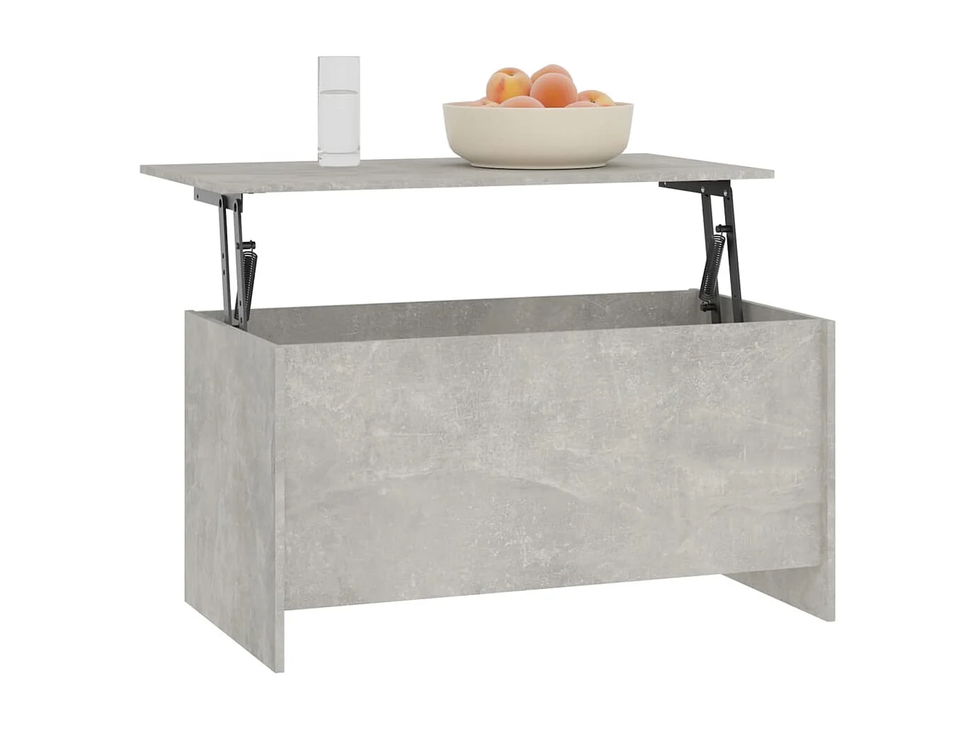 Table basse Gris béton 102x55,5x52,5 Bois d'ingénierie