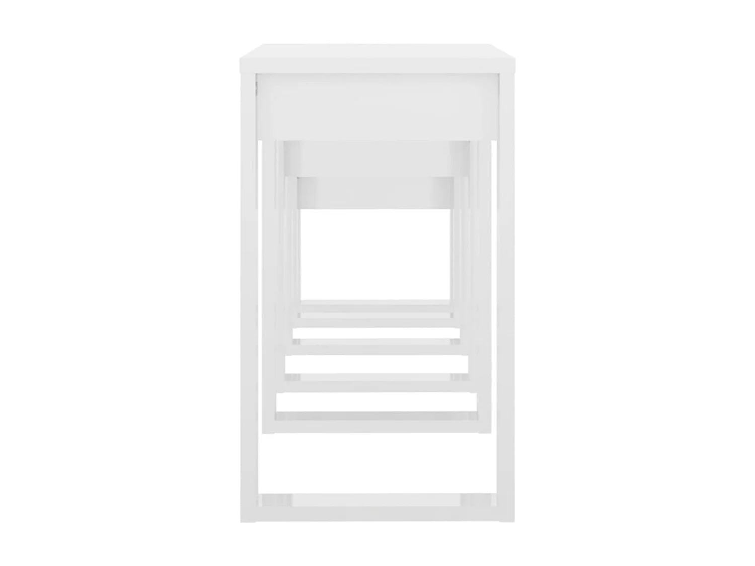 Tables gigognes 3 pcs Blanc brillant 2