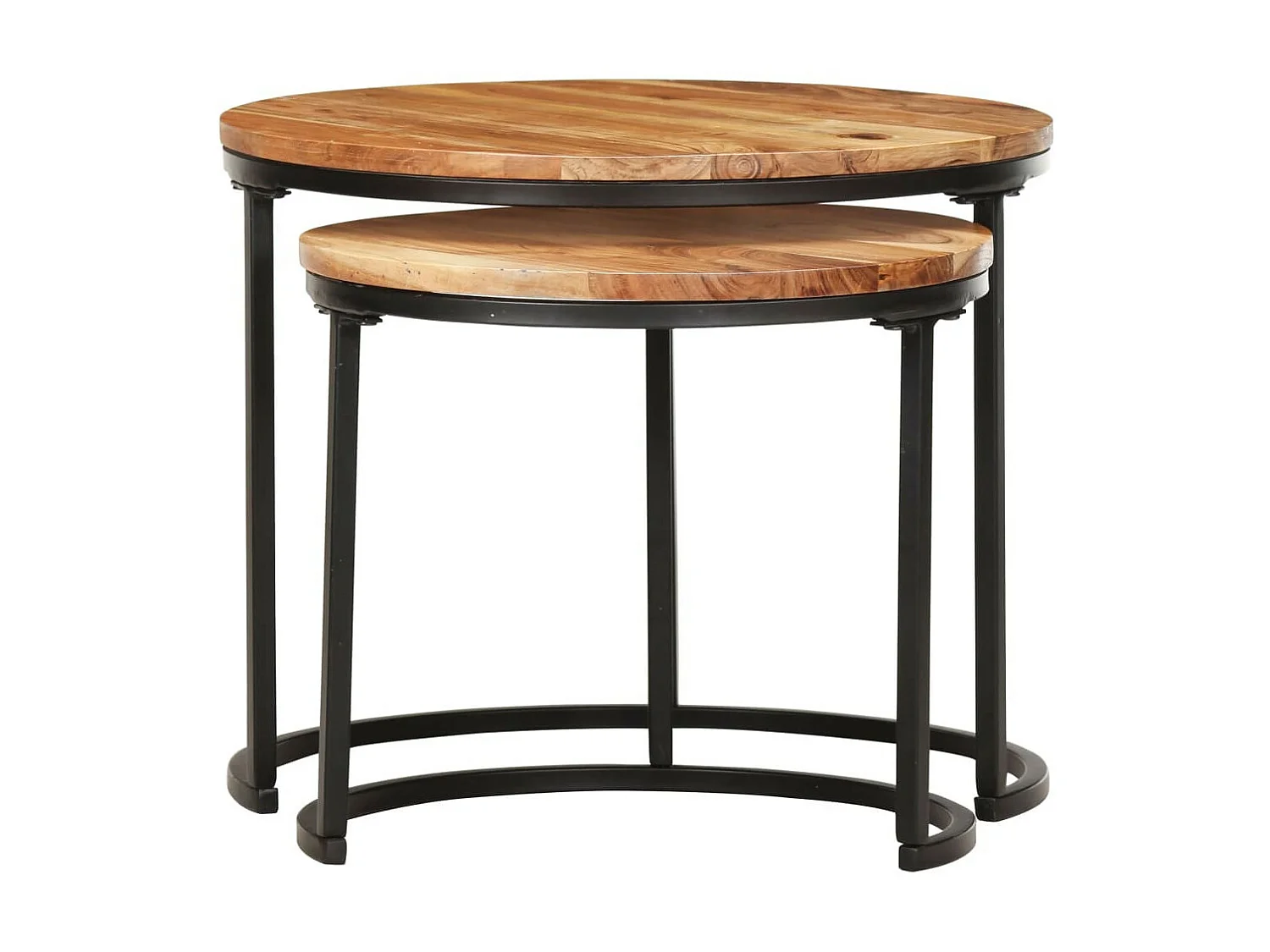 Tables gigognes 2 pcs Bois d'acacia massif 2