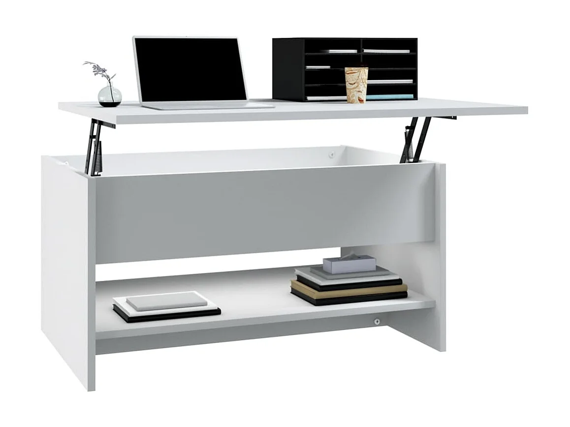 Table basse Blanc 80x50x40 Bois d'ingénierie