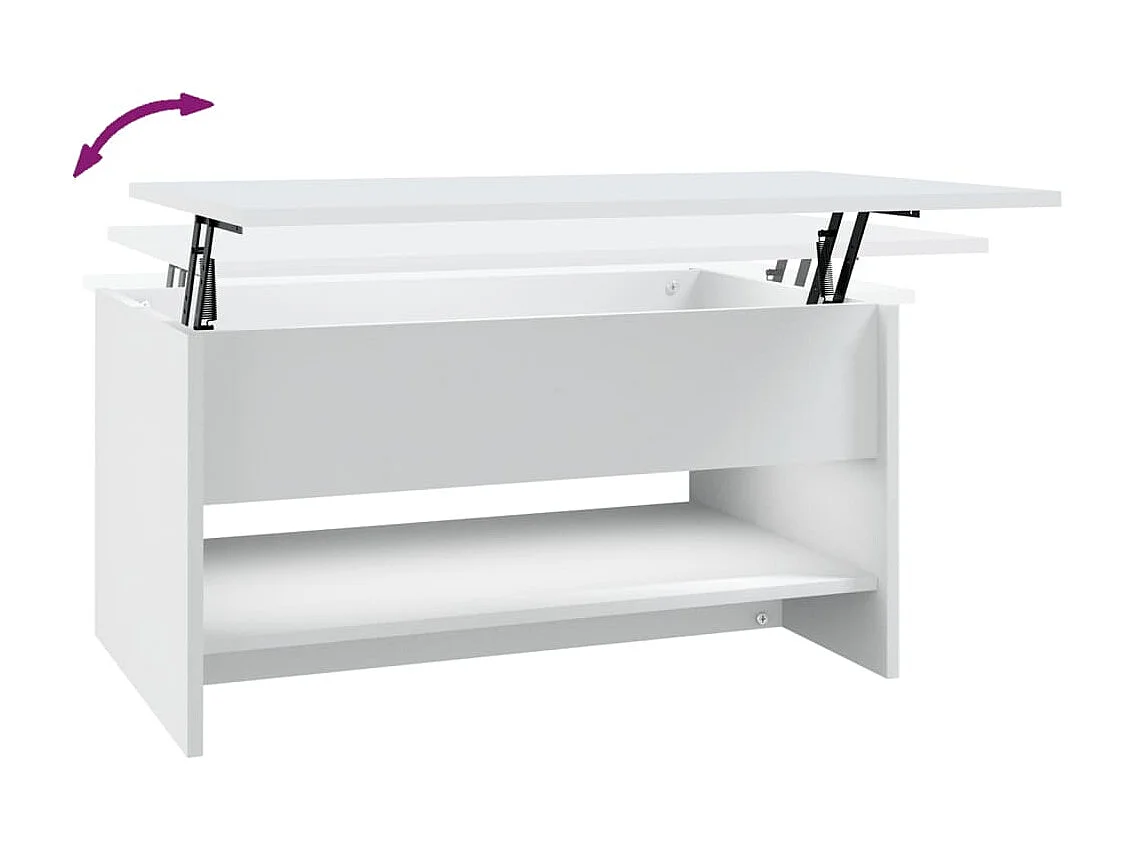 Table basse Blanc 80x50x40 Bois d'ingénierie