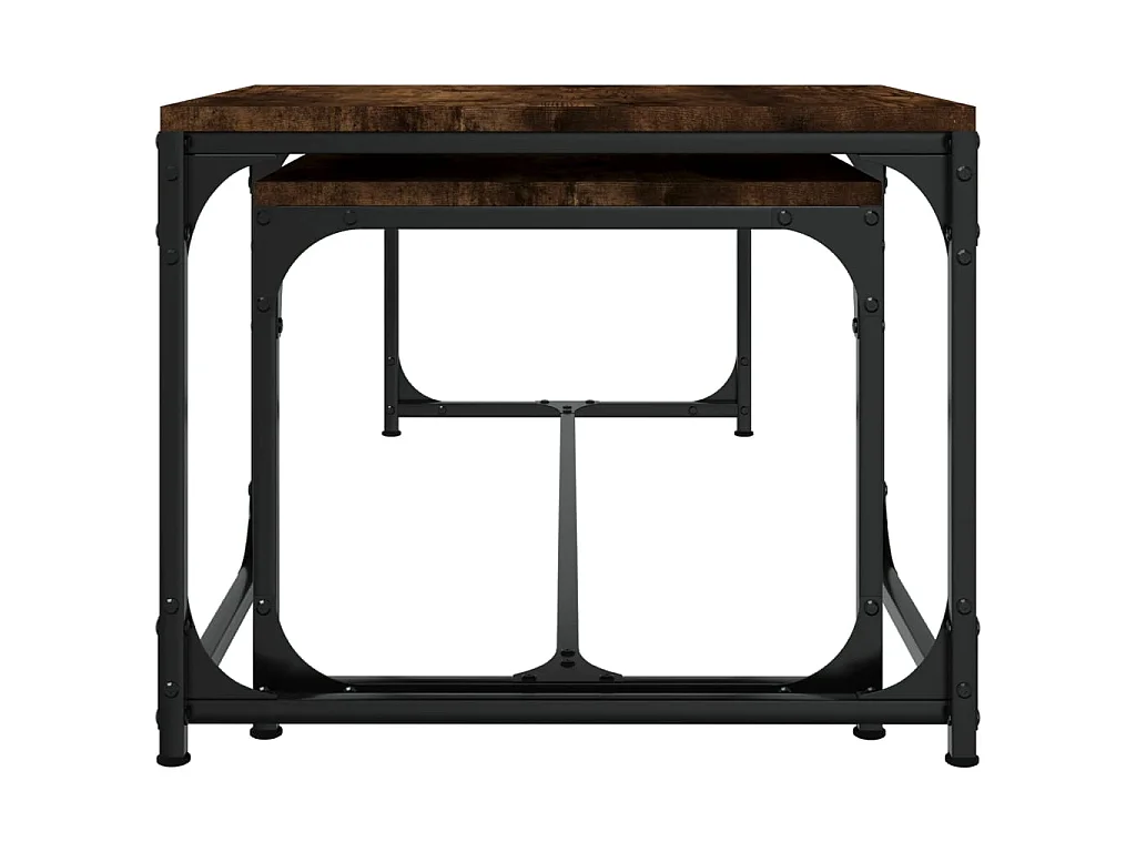 Tables basses 2 pcs Chêne fumé Bois d'ingénierie